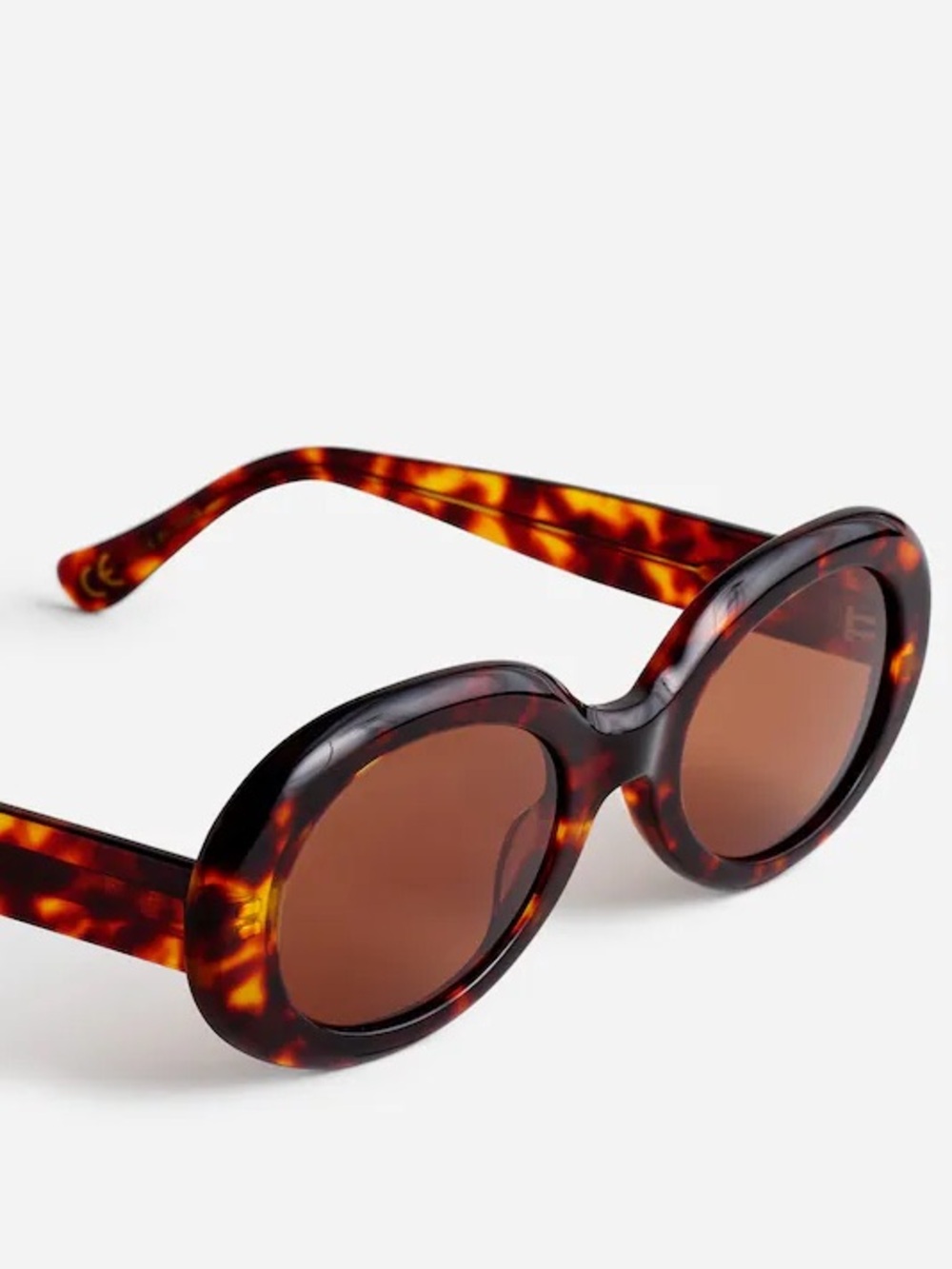 New $75 Madewell Valoma Tortoise Chunky Oval Sunglasses - Picture 6 of 9